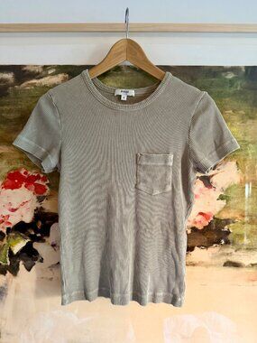 AGOLDE Arlo ribbed pocket tee